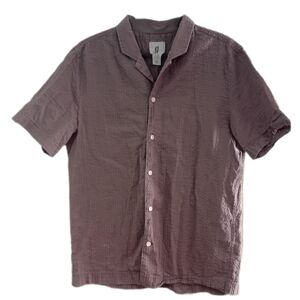 H&M Casual Button Down Shirt in Purple